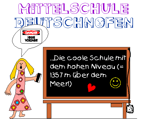 Begrungsbildschirm der Mitteslchule Deutschnofen